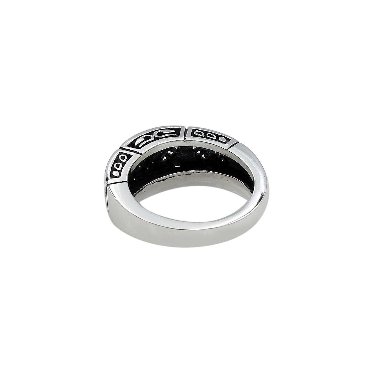 Handmade BALI Floral Stackable BAND Ring in 925 Sterling Silver - Size L , M , N , O , P , Q - Inspiring Jewellery