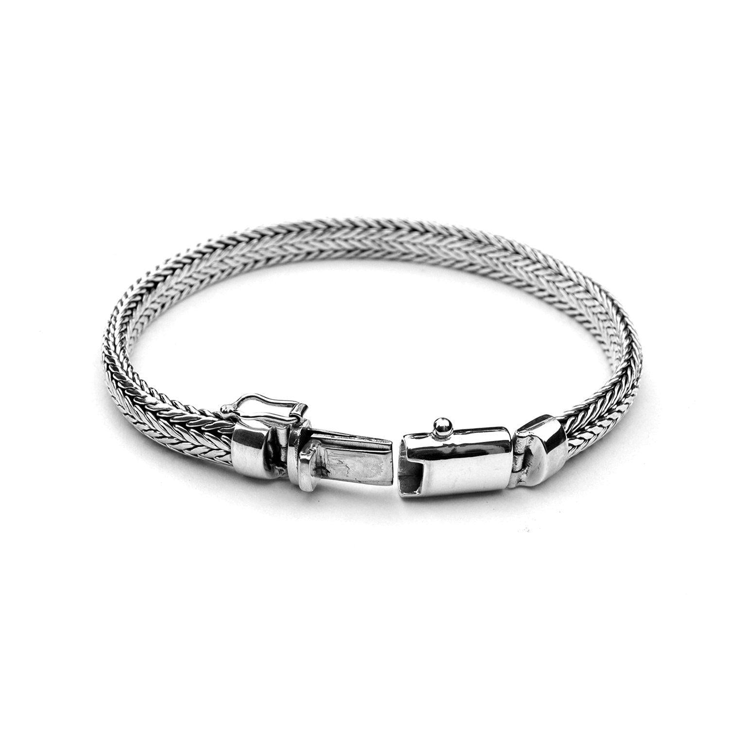 Heavy Handmade 8 mm SNAKE Chain Bracelet in Solid 925 Sterling Silver - Inspiring Jewellery