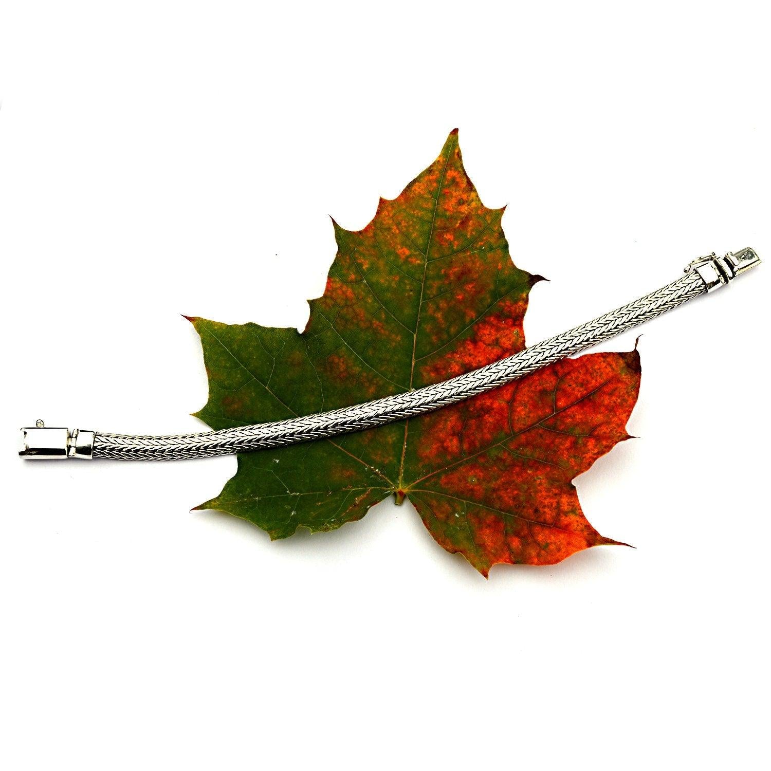 Heavy Handmade 8 mm SNAKE Chain Bracelet in Solid 925 Sterling Silver - Inspiring Jewellery
