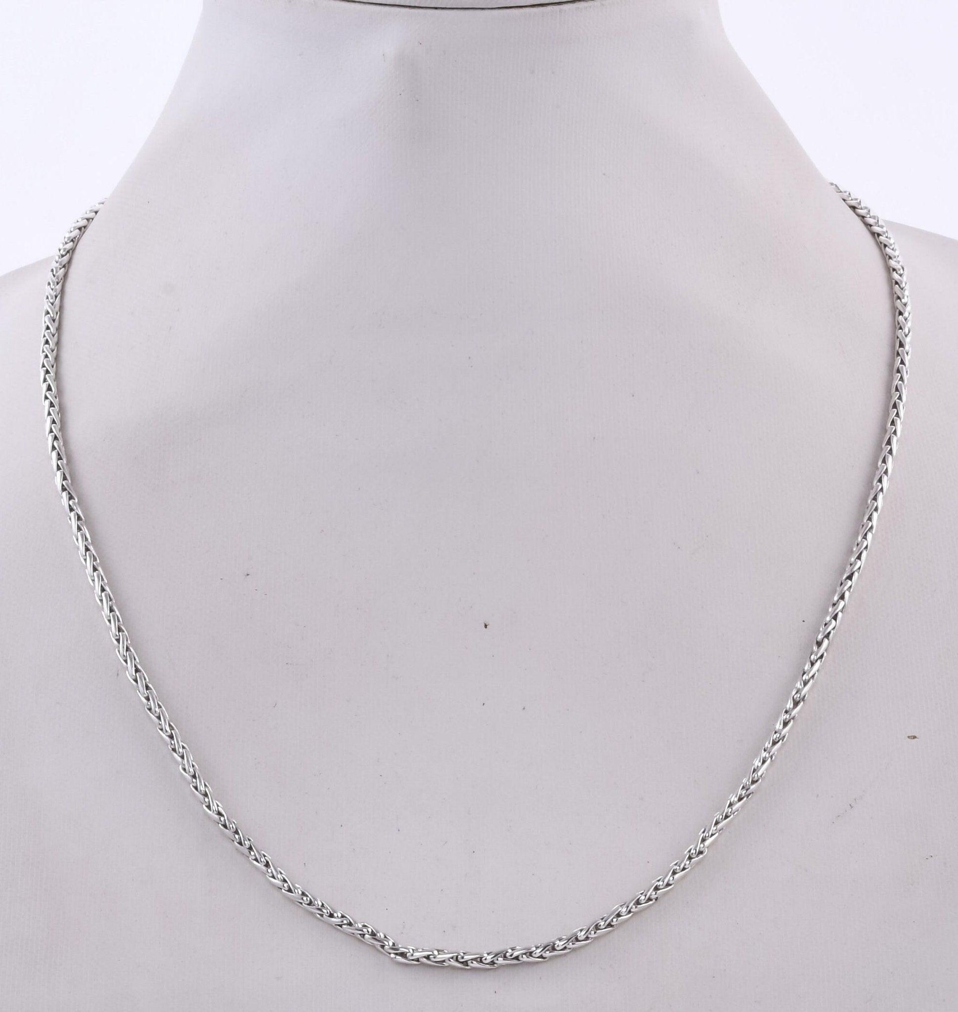 Bali WHEAT Chain Necklace in 925 Sterling Silver Handmade 2.5 mm Byzantine - Inspiring Jewellery