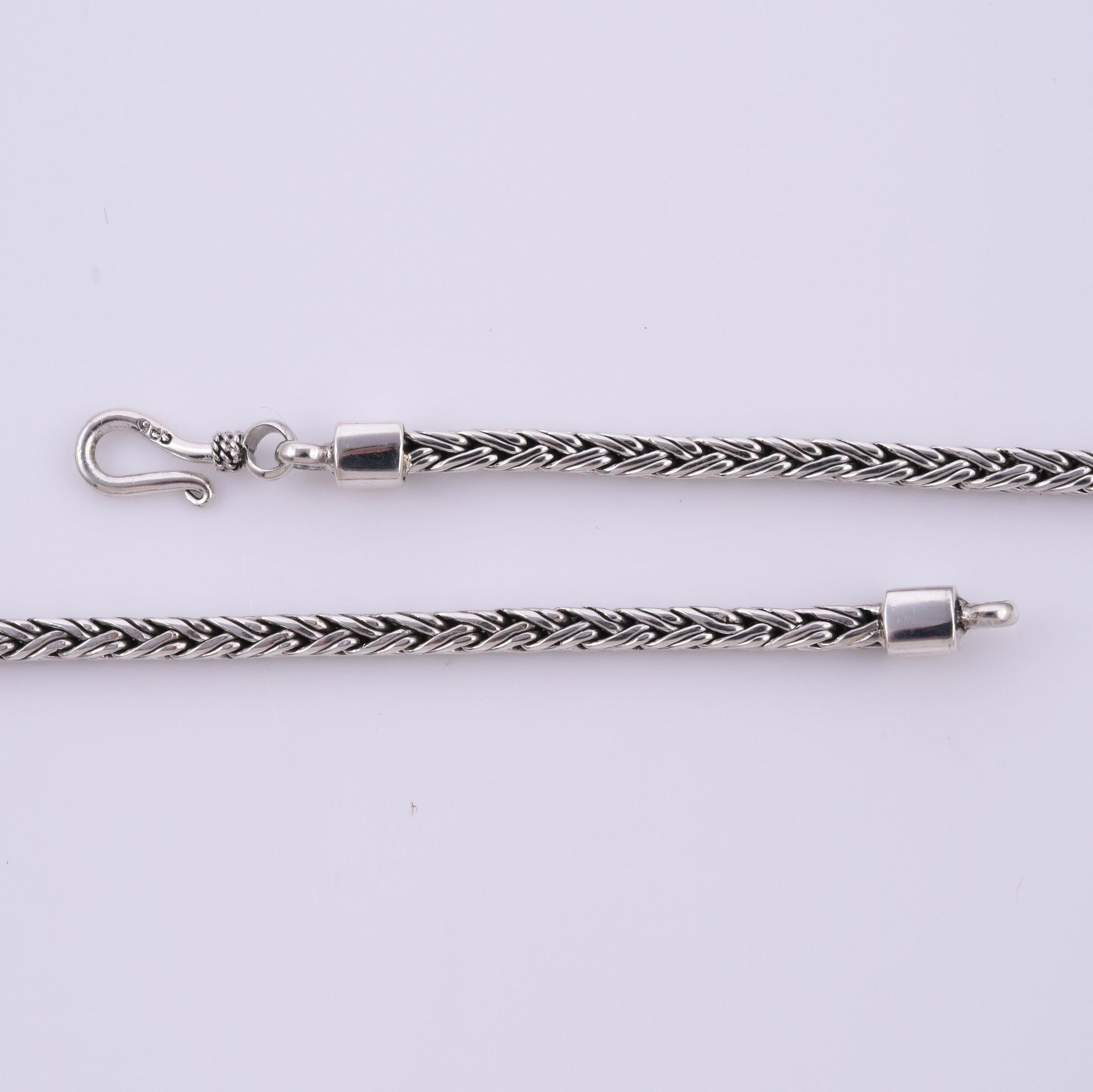 Handmade WHEAT CHAIN Necklace in 925 Sterling Silver 20 Inch 3 mm 31 Grams - Inspiring Jewellery
