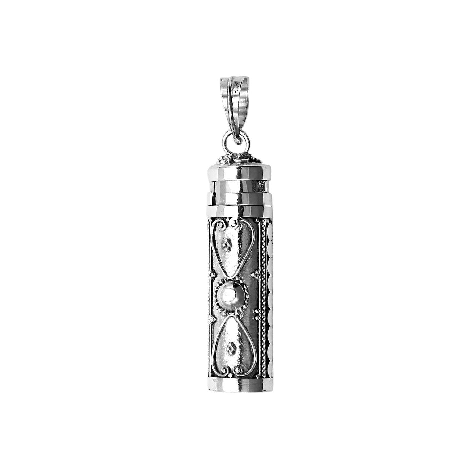 Amethyst Prayer Box - Pill Box - Perfume Pendant - Ashes Locket Pendant - 925 Sterling Silver Handmade - Inspiring Jewellery