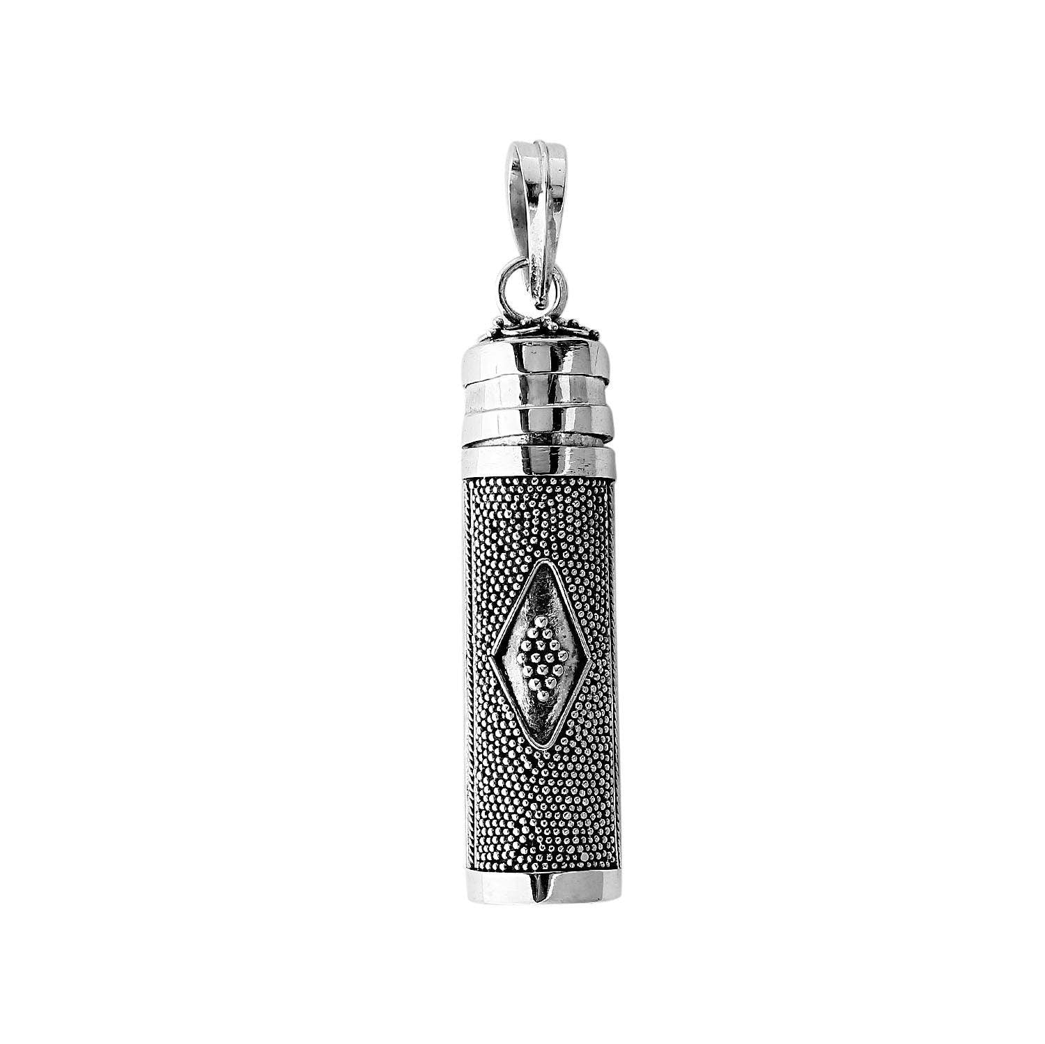 Handmade Moon Prayer Box - Pill Box - Perfume Pendant - Ashes Locket Pendant - 925 Sterling Silver - Inspiring Jewellery