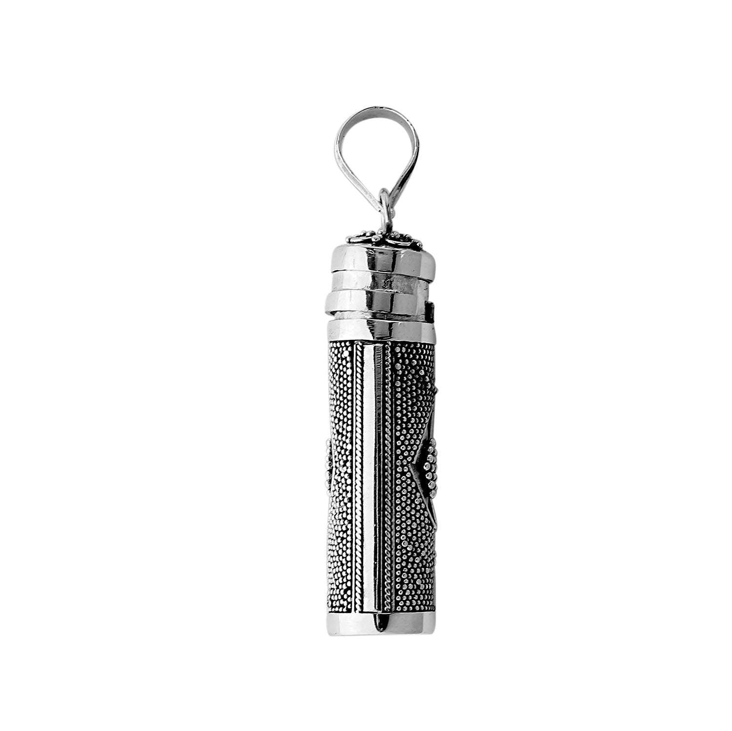 Handmade Moon Prayer Box - Pill Box - Perfume Pendant - Ashes Locket Pendant - 925 Sterling Silver - Inspiring Jewellery