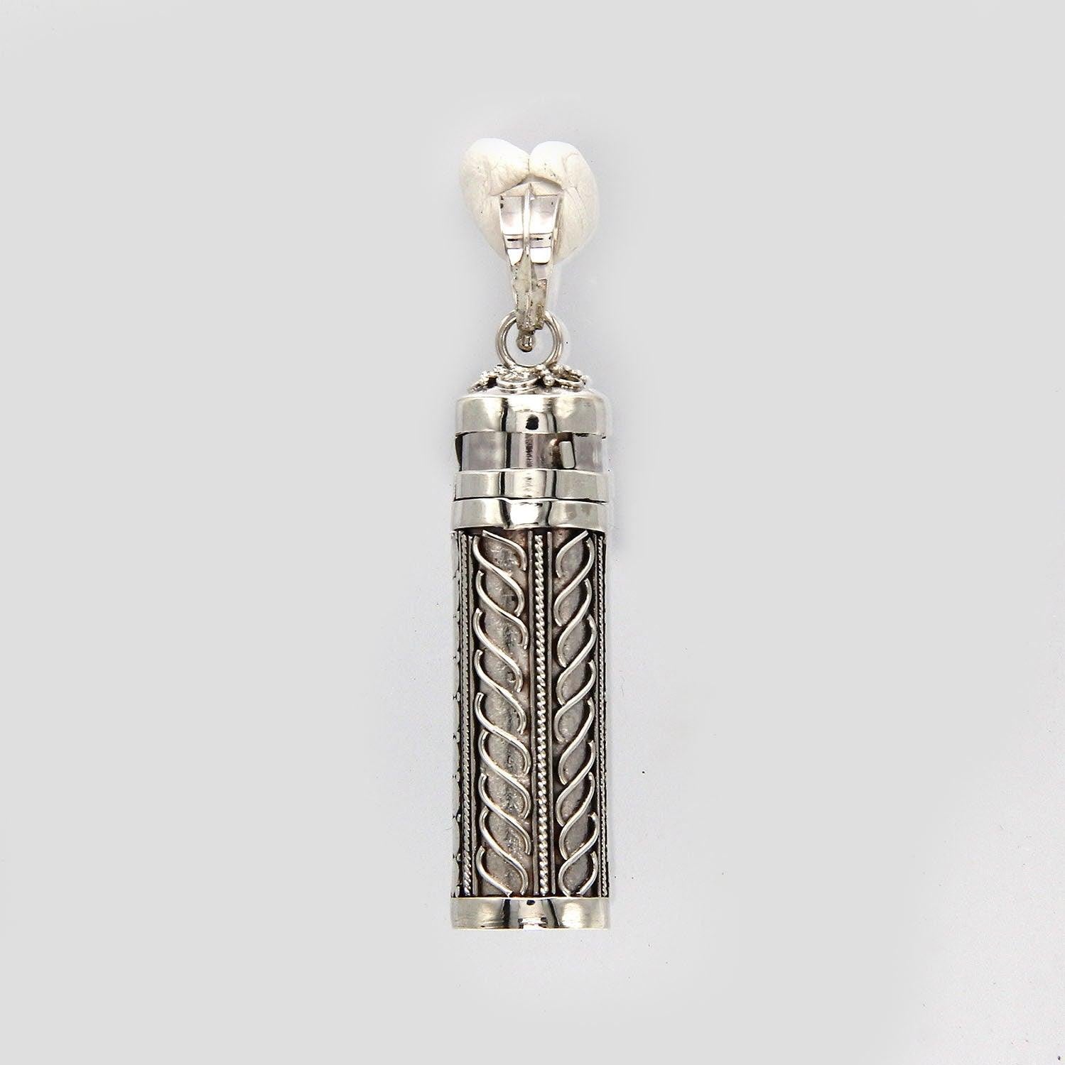 925 Sterling Silver Handmade Amethyst Locket - Perfume Bottle Pendant - Ashes Locket Pendant - Prayer Box - Pill Box - Inspiring Jewellery