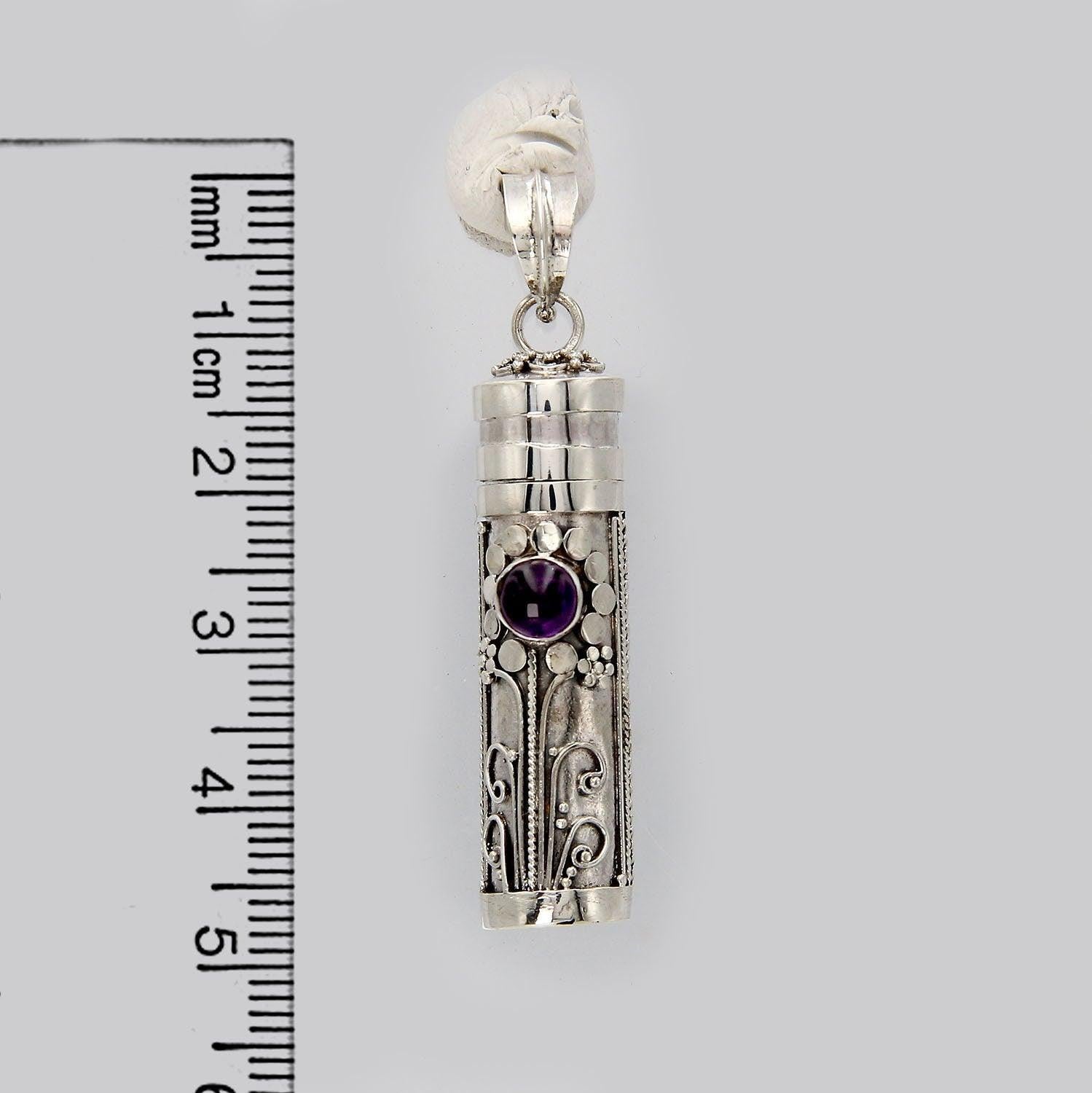 Prayer Box - Pill Box - Perfume Bottle Pendant - Ashes Locket Pendant - 925 Sterling Silver - Handmade Locket Pendant - Inspiring Jewellery