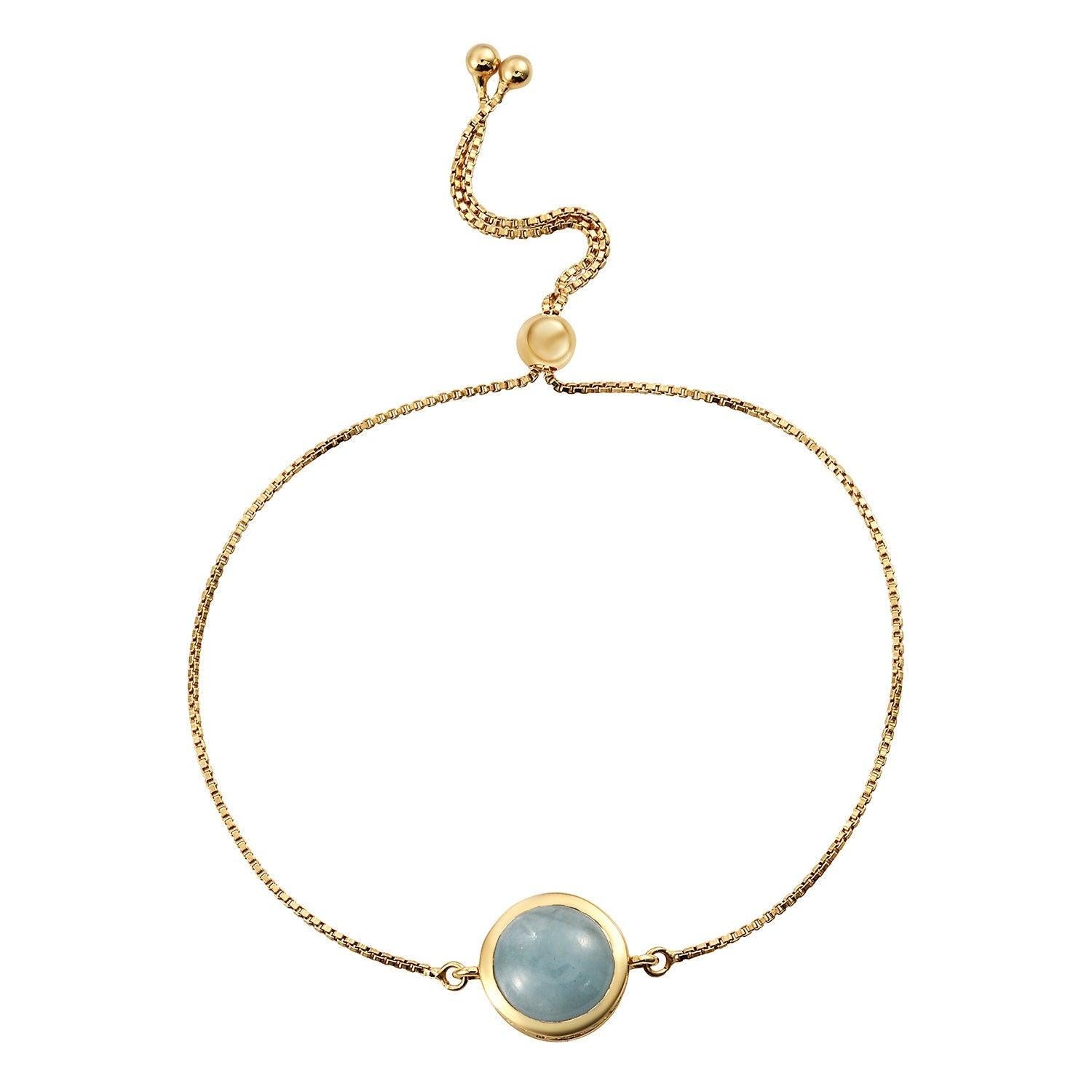 Aquamarine Bracelet | Throat Chakra Bracelet | 925 Sterling Silver Bracelet | Bracelet for Women | Gift for her - Inspiring Jewellery