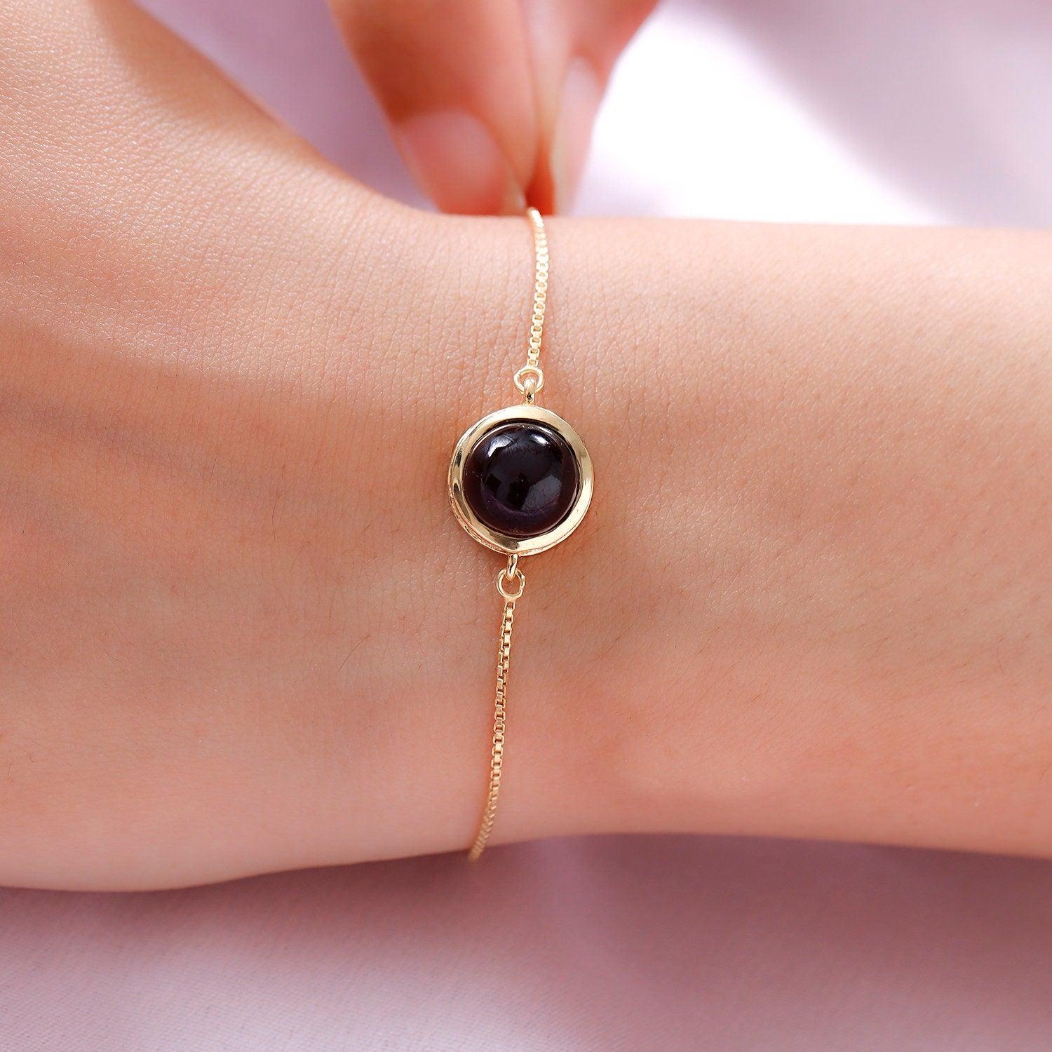 Red Garnet Bracelet | Root Chakra Bracelet | 925 Sterling Silver Bracelet | Bracelet for Women | Gift for her - Inspiring Jewellery