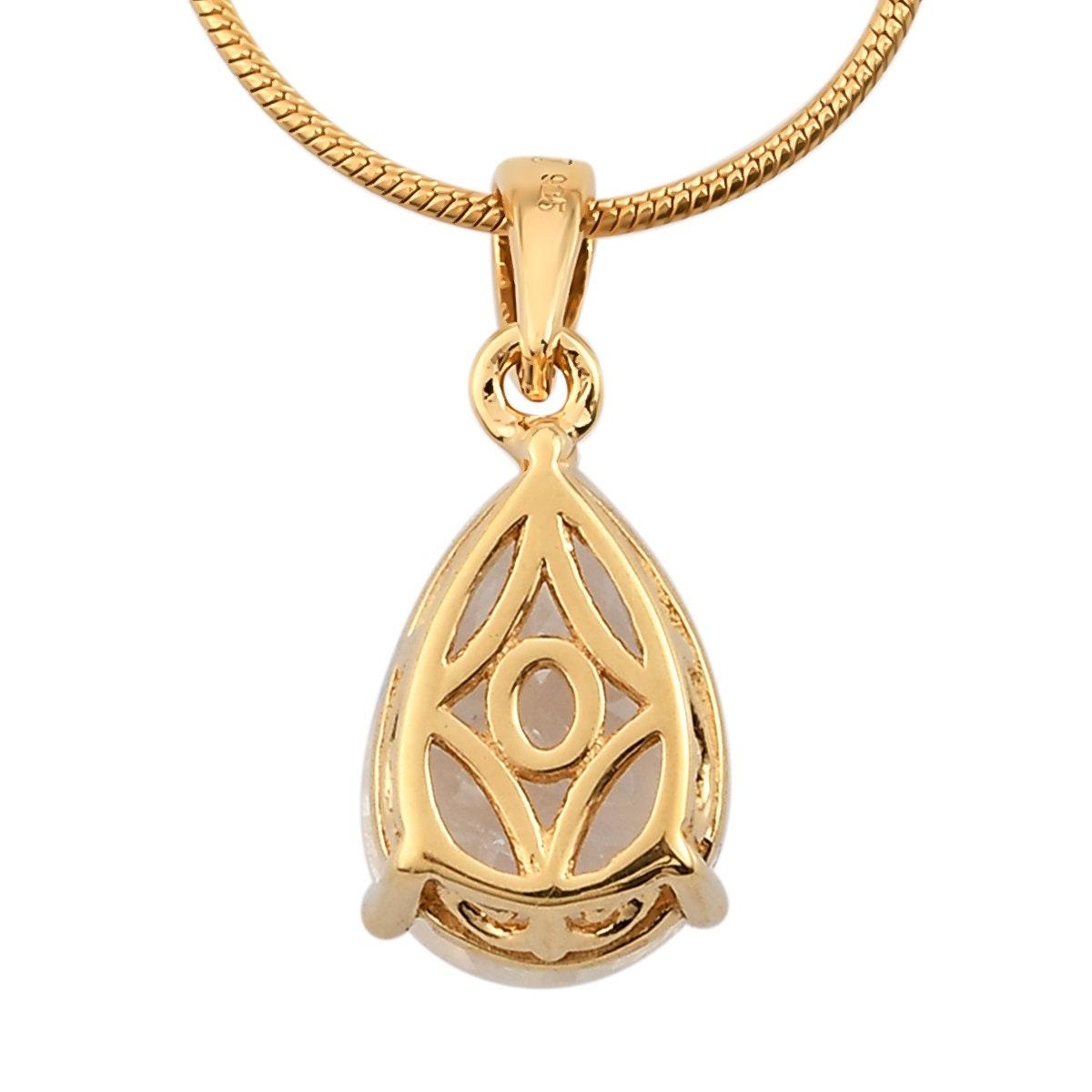 Rainbow Moonstone Pendant, Solitaire Pendant, June Birthstone Necklace, 925 Sterling Silver, Moonstone Gold Necklace, Gift for her - Inspiring Jewellery