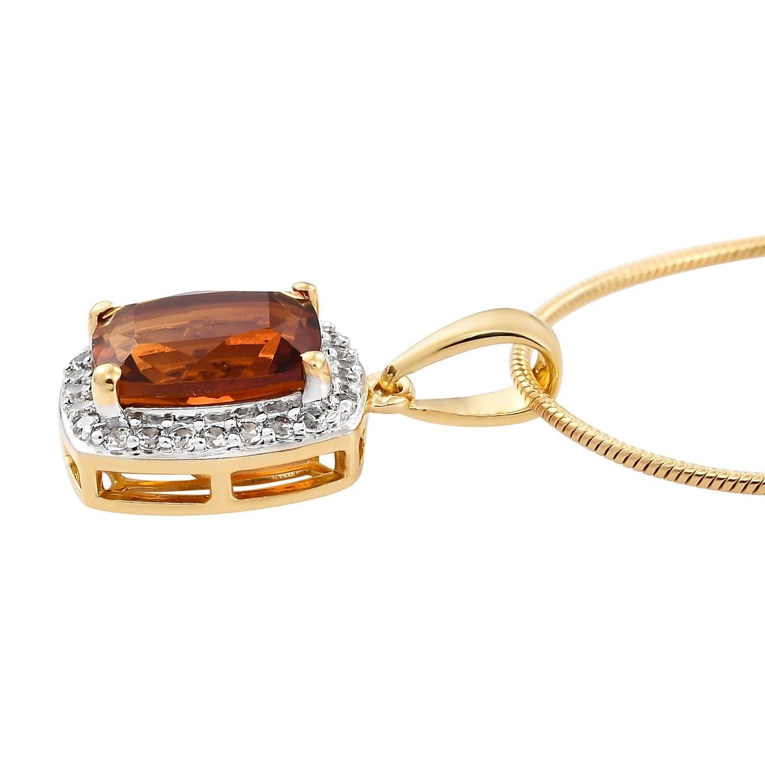 Natural Madeira Citrine Pendant Halo Citrine Necklace November Birth