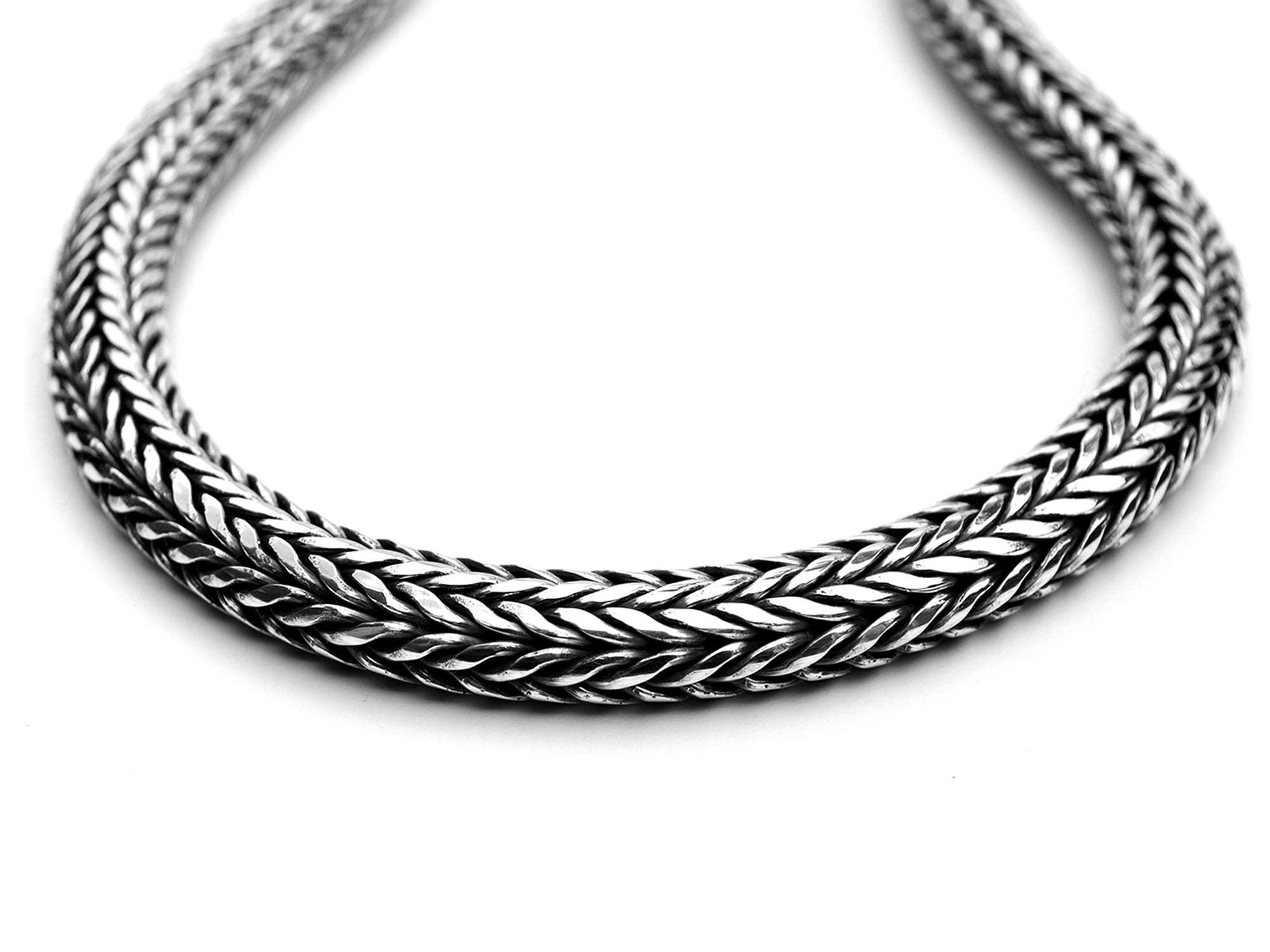 Buy M Men Style Biker jewellery Viking Snake Black And Silver Stainless  Steel Pendant Necklace Chain For Men And Women SPn20221104 at Amazon.in