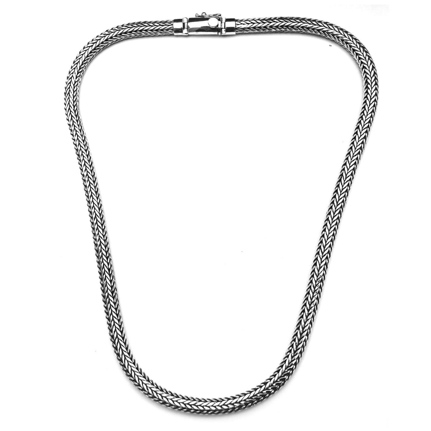 CHUNKY MENS Handmade Solid Sterling Silver SNAKE Chain Necklace 8 mm 153 Grams - Inspiring Jewellery