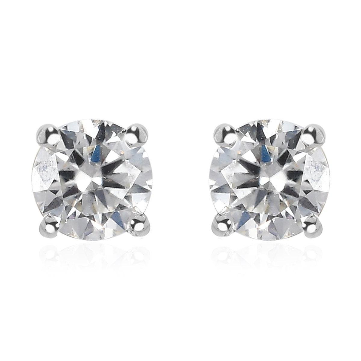 Moissanite Stud Earrings, 9K Solid Gold Earrings, Wedding Earrings, Push Back Earring, 1 Ct Solitaire Earrings for Women & Men Earrings - Inspiring Jewellery