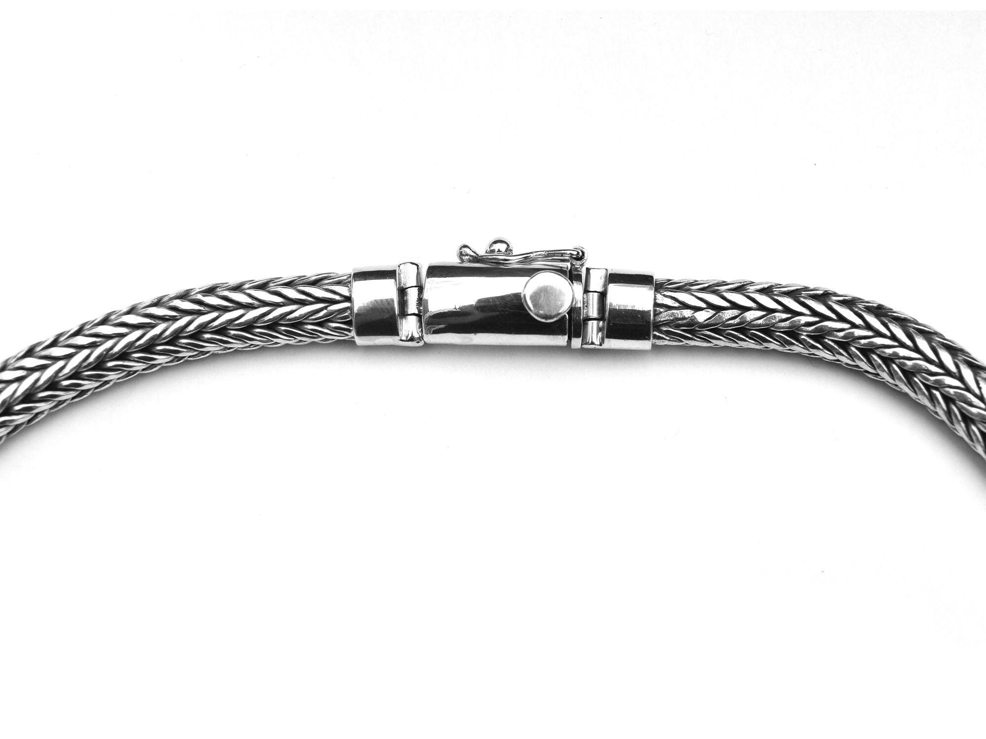 CHUNKY MENS Handmade Solid Sterling Silver SNAKE Chain Necklace 8 mm 153 Grams - Inspiring Jewellery