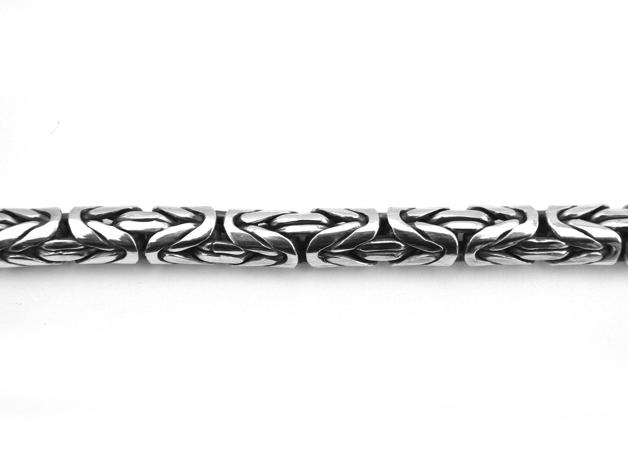 CHUNKY MENS Handmade Solid Sterling Silver 8 mm BYZANTINE Chain Necklace 157 Gm - Inspiring Jewellery