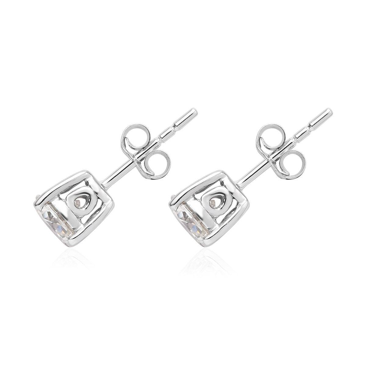 Moissanite Stud Earrings, 9K Solid Gold Earrings, Wedding Earrings, Push Back Earring, 1 Ct Solitaire Earrings for Women & Men Earrings - Inspiring Jewellery