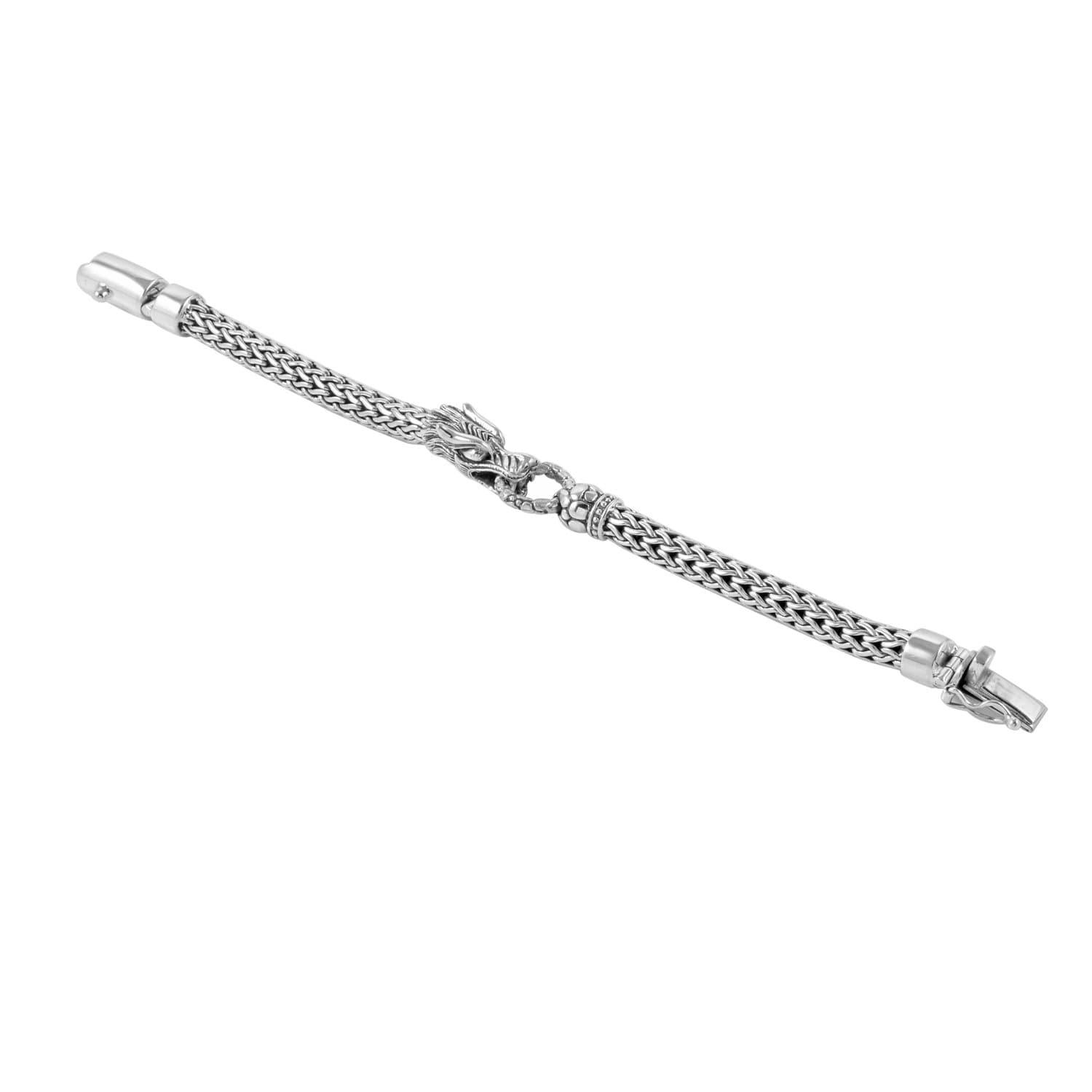 Handmade Bali DRAGON Snake Chain Bracelet in 925 Solid Sterling Silver 49 Grams - Inspiring Jewellery