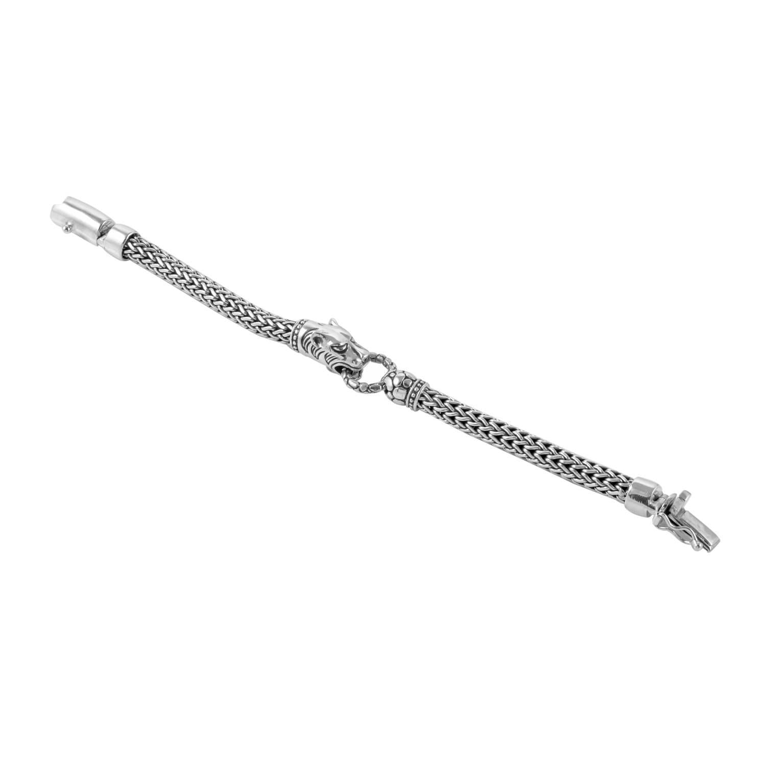 Handmade Bali TIGER Snake Chain Bracelet in 925 Solid Sterling Silver 50 Grams - Inspiring Jewellery